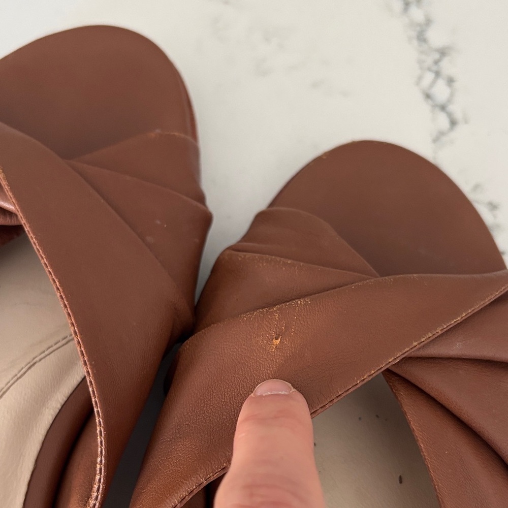 Cole Haan Women's Tan Leather Mules - Picture 5 of 7